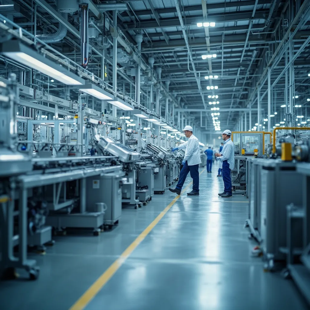 Línea de producción optimizada en una fábrica.